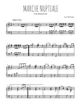 Téléchargez l'arrangement pour piano de la partition de felix-mendelssohn-marche-nuptiale en PDF